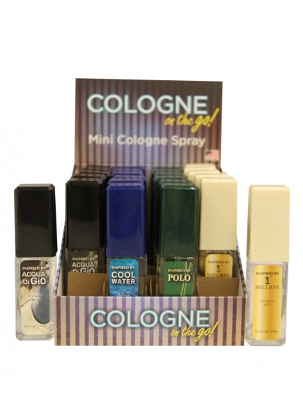 Cologne On The Go For Men 0.5 Fl Oz Mini Cologne Spray – 24 Ct Display – #A